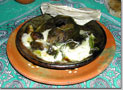 Chile relleno de queso al carbon