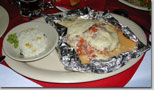 Filete de pescado relleno de mariscos